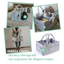 Load image into Gallery viewer, Homlynn-Baby Diaper Caddy Portable Nursery Storage Bin Car Diaper Organizer Bag
