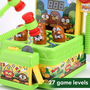 Whac-A-Mole Game, Mini Electronic Arcade Game with 2 Hammers, Pounding Toys Toddler Toys for 3 - 8 Years Old Boys Girls