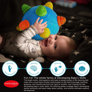 Baby Music Shake Dancing Ball Toy, Free Bouncing Sensory Developmental Ball for Boys and Girls