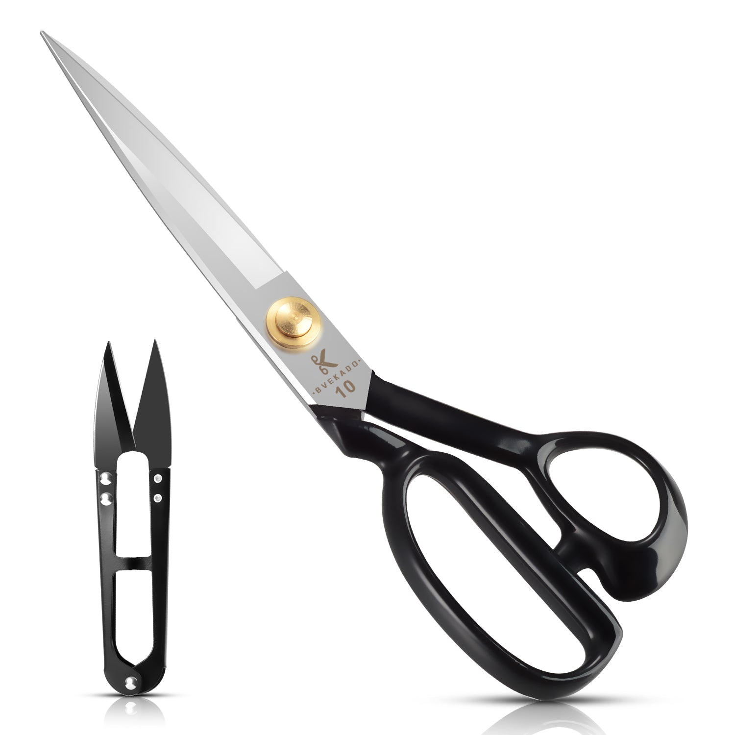 Fabric Scissors, Cut Quickly Comfortably Hold Dressmaking Scissors for  Home(Gold head black red handle)